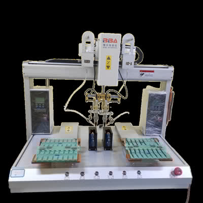 Máquina de solda automática com alta precisão e alimentação automática de fio para montagem de telefone celular