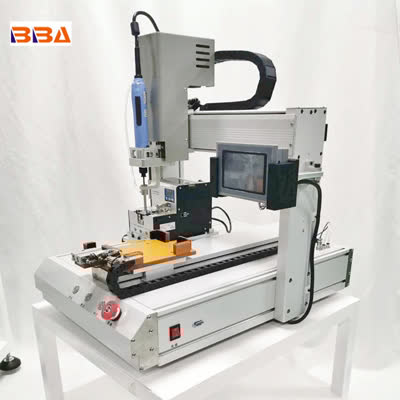 Máquina de fixação de parafuso com trocador automático de bits e controle de torque para montagem de peças pequenas