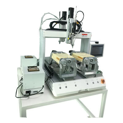 Sistema de travamento de parafuso de alta velocidade para montagem de peças pequenas com sistema de posicionamento
