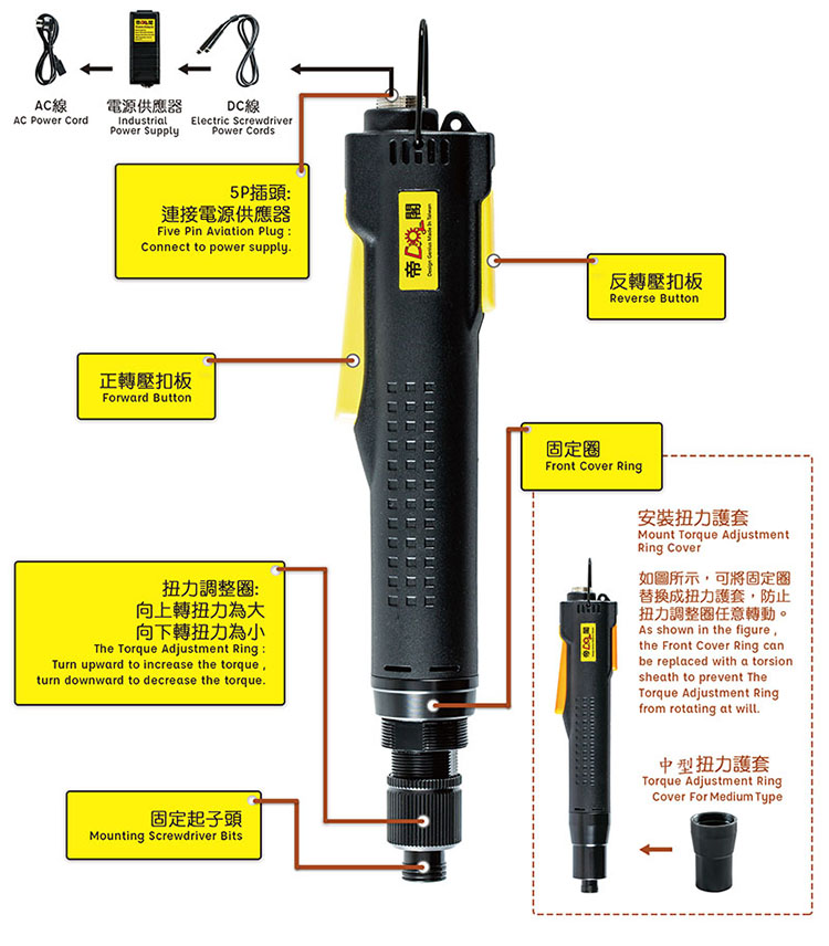 Chave de fenda el&eacute;trica industrial