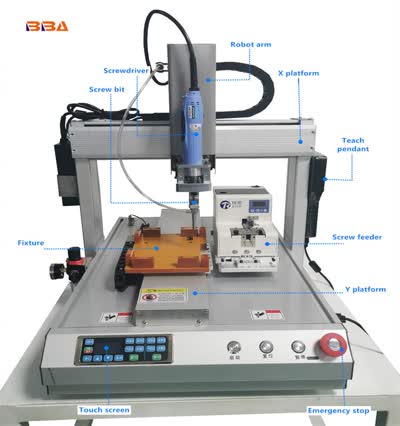 Máquina de fixação de parafuso de alto torque com controle de torque para montagem de PCB