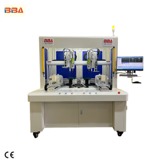 Máquina de montagem de inserção de rosca de visão de cabeça dupla tipo gabinete, máquina automática de inserção de helicoil M3 para fundição sob pressão de alumínio