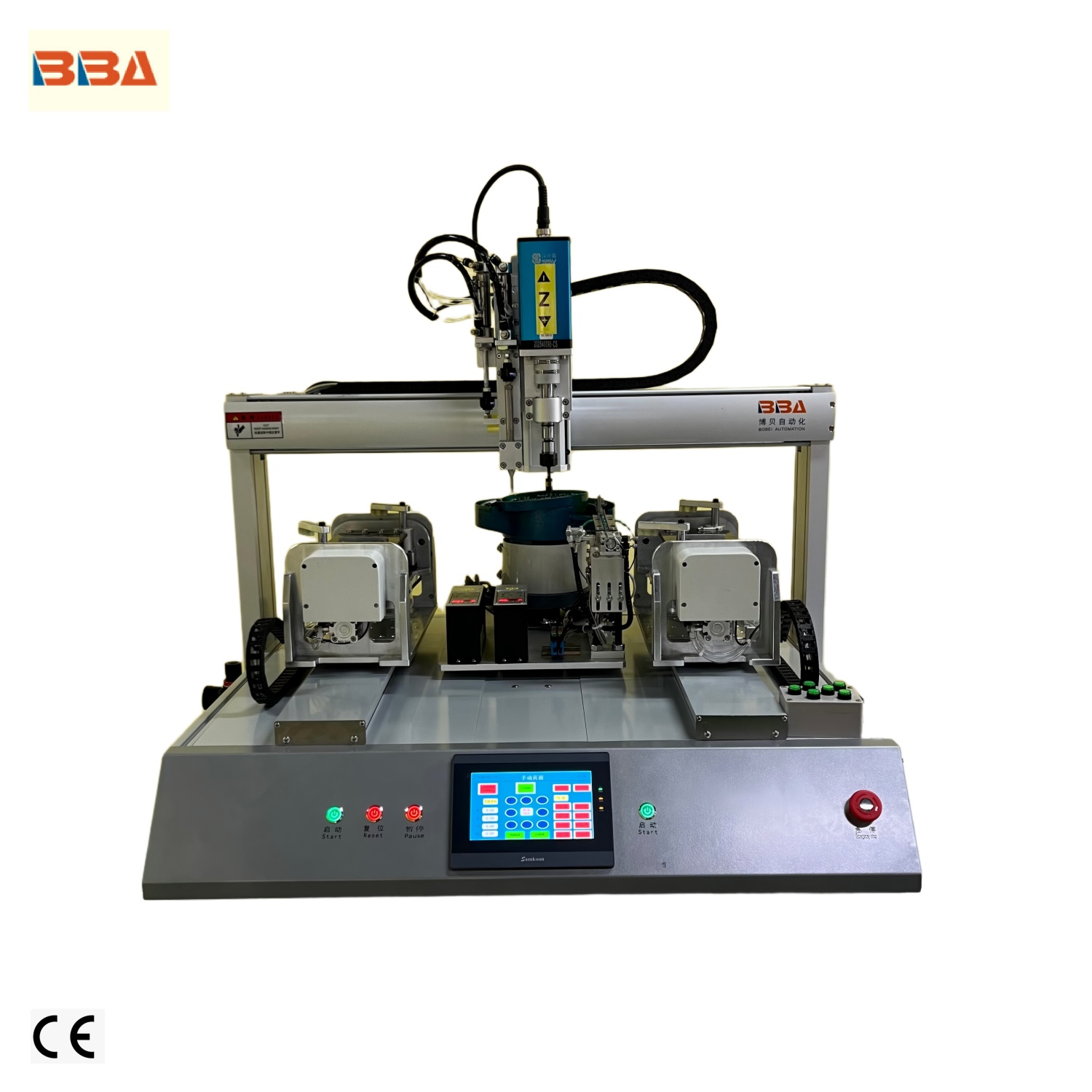 Máquina de instalação de inserção rosqueada totalmente automática de mesa; Máquina de prensagem automática para insertos auto-roscantes e roscados; Equipamento de reforço e montagem de rosca para hardware e Pla